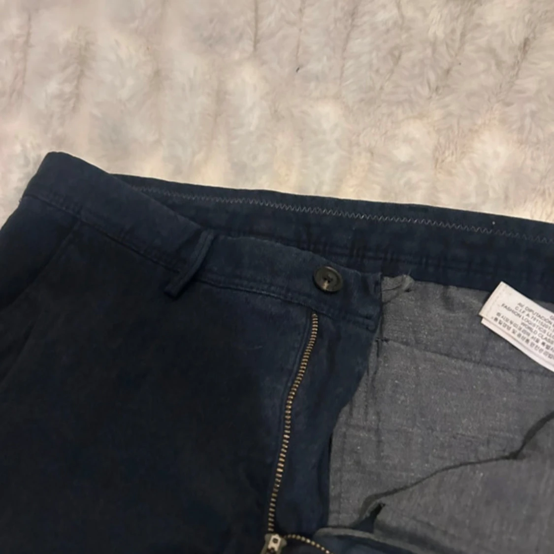 Mörkblå slim fit byxor Massimo Dutti - 2