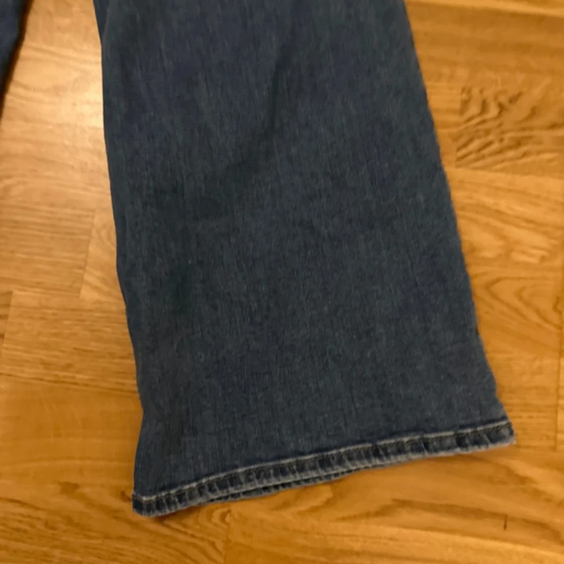Blå wide jeans med hög midja - 2