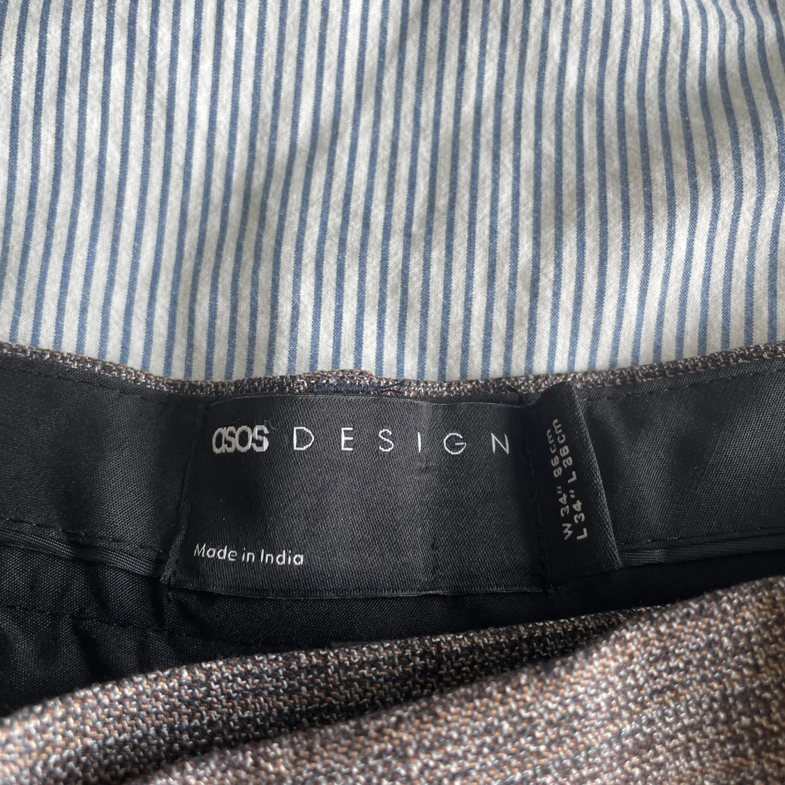 Bruna kostymbyxor från ASOS DESIGN - 2