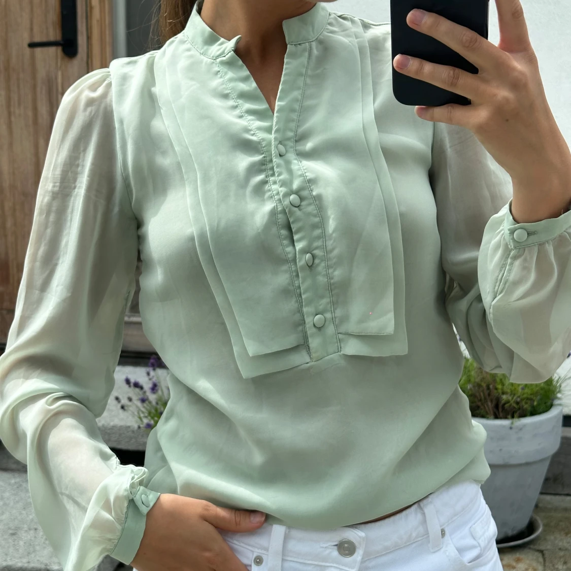 Mintgrön blus