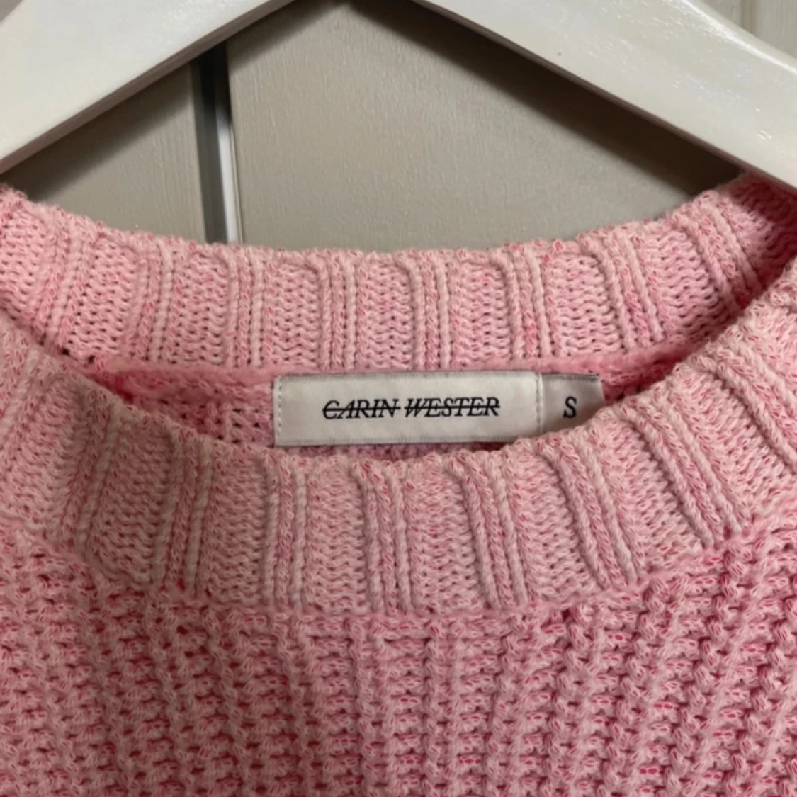 Rosa stickad tröja - 3