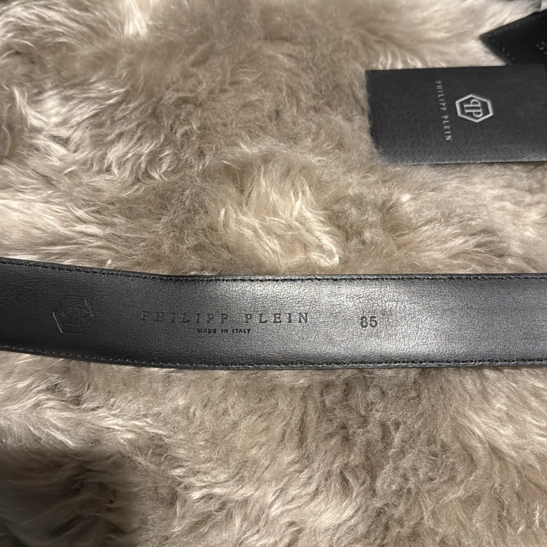 Svart bälte med dödskalle-spänne från Philipp Plein - 1