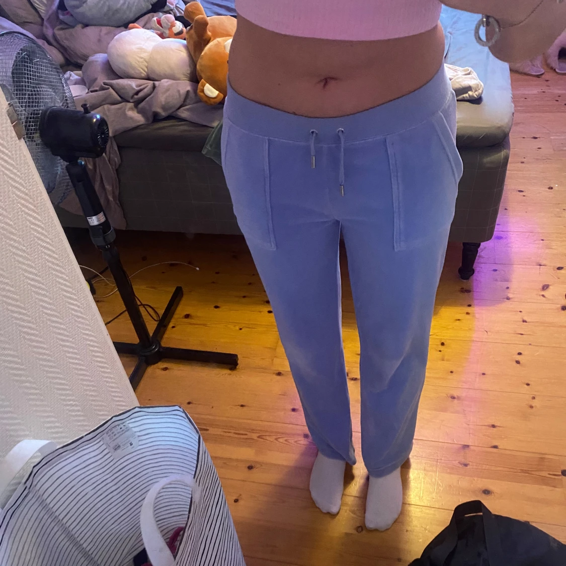 Ljusblåa juicybyxor