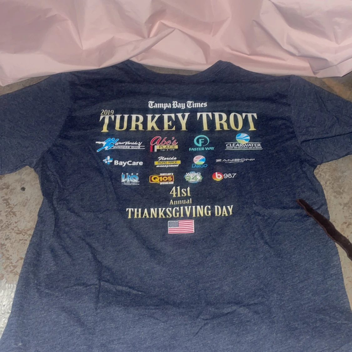 Blå Turkey Trot 2019 t-shirt från PrintLase - 1