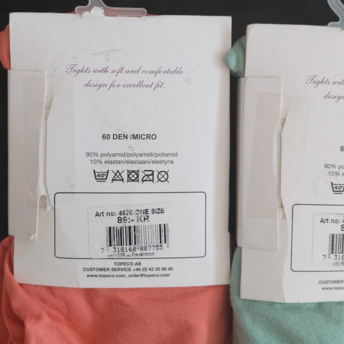 Topeco tights i korall och mint - 2