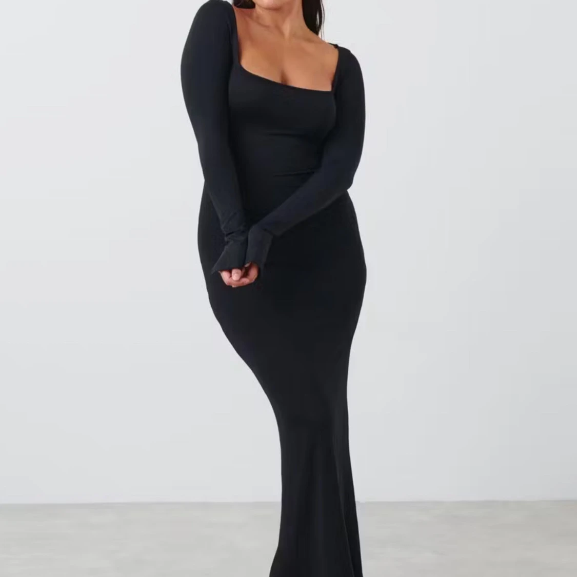 Svart långklänning Gina Tricot S