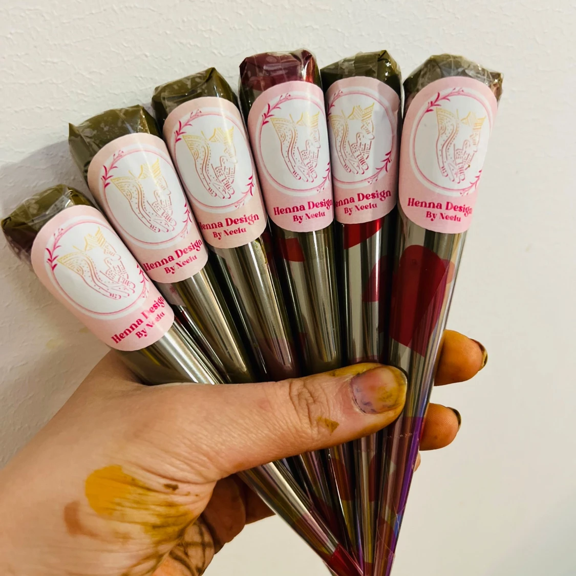 Hemgjorda naturliga henna koner - 1