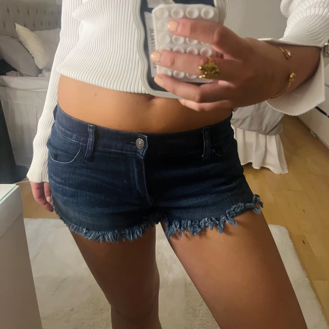 Lågmidjade jeansshorts Abercrombie