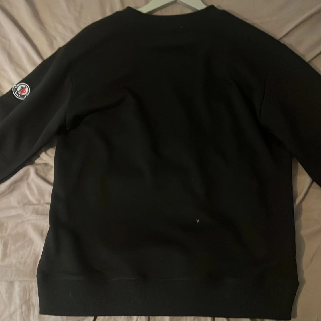 Svart Moncler sweatshirt med stor logga - 1