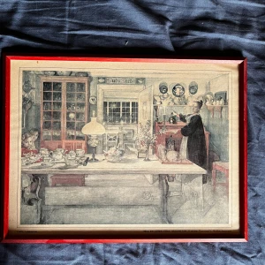 Carl Larsson: Ur Ett Hem - Fem vackra tavlor med motiv från Carl Larssons klassiska hem. Perfekt för dig som gillar svensk konst och vill ha en mysig, nostalgisk känsla i rummet. Passar både unga och vuxna som uppskattar stilren och tidlös inredning. 150kr tillsammans eller 40kr styck. Finns på fler sidor
