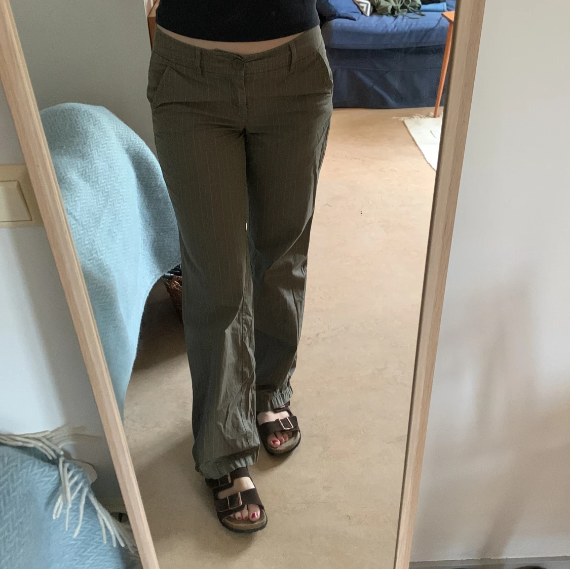 Lågmidjade tygbyxor - 3