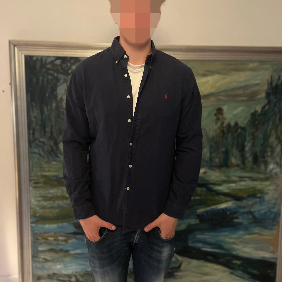 Marinblå skjorta från Ralph Lauren