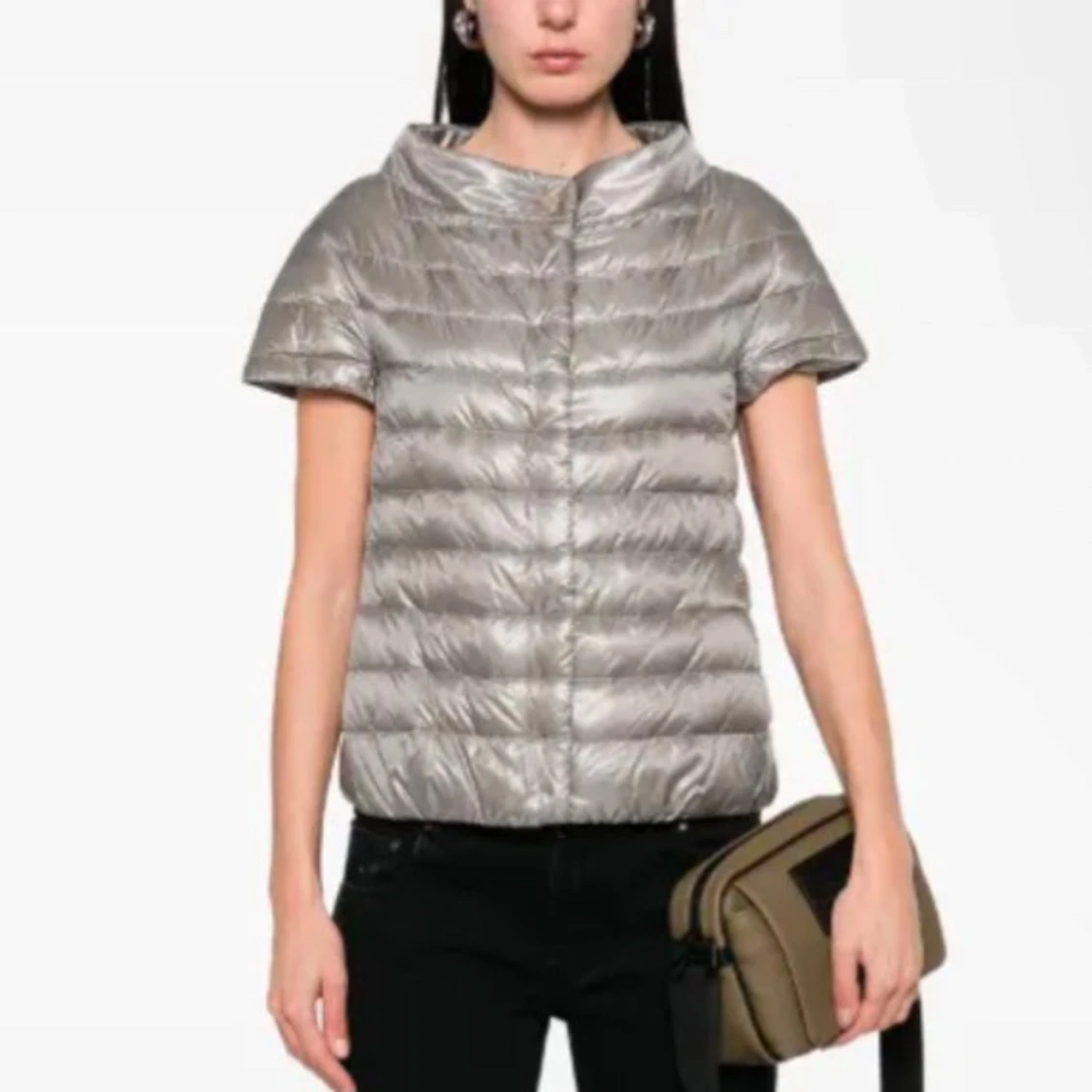 Grå dunväst med korta ärmar från Herno - 2