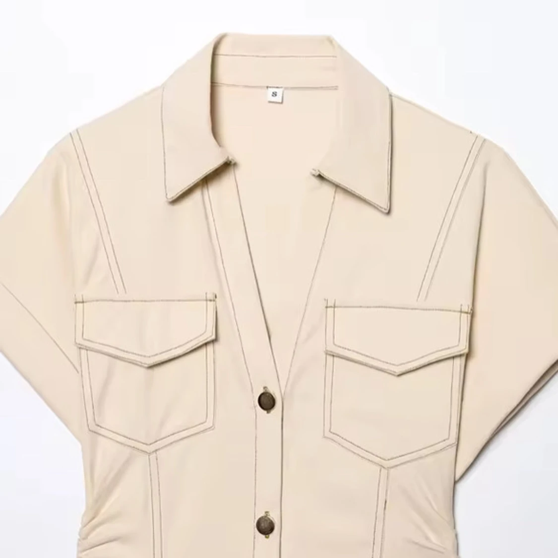 Biege Jeans klänning  - 2