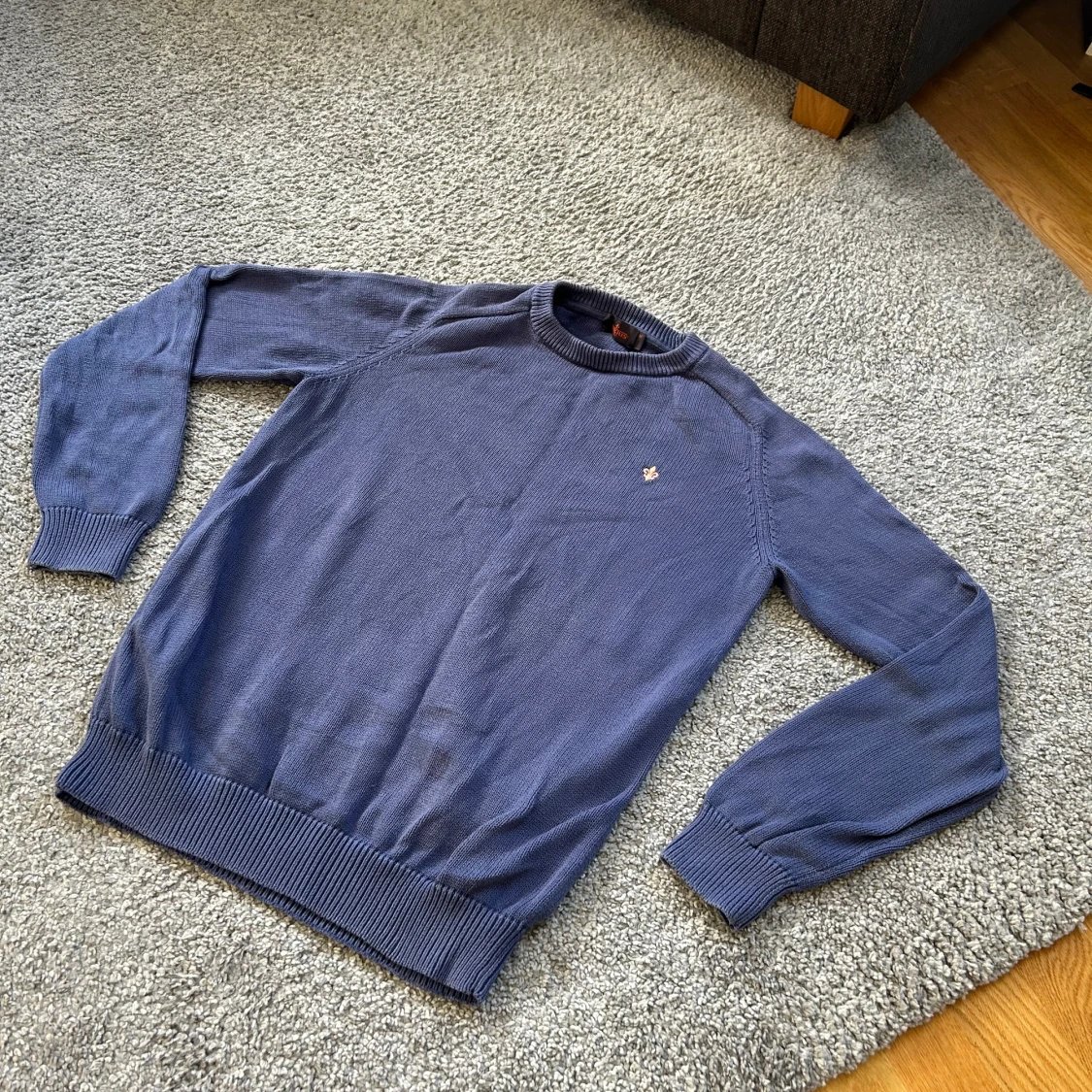 Blå stickad tröja från Morris
