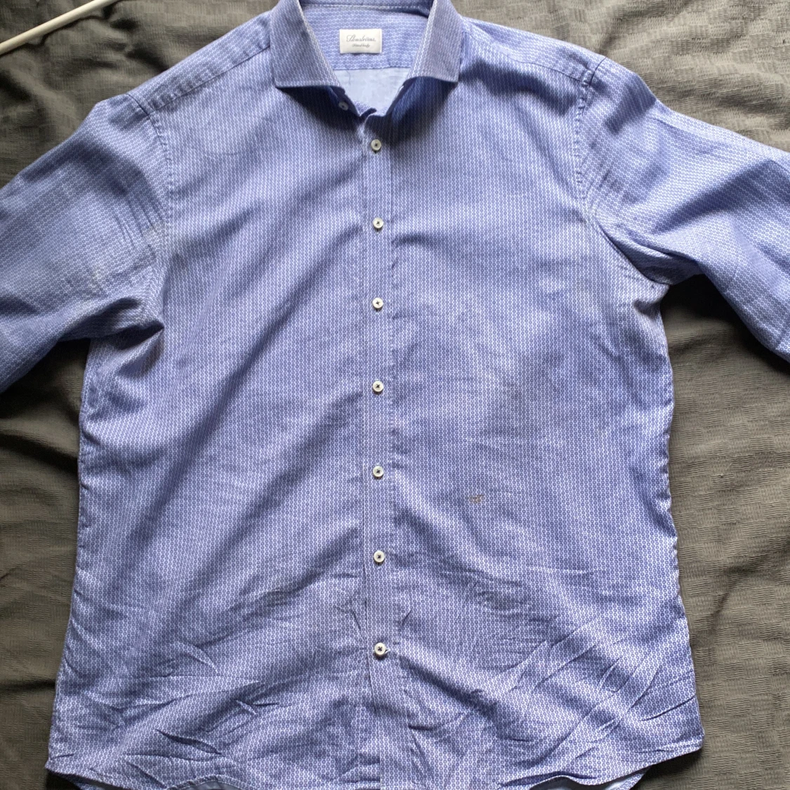 Blå mönstrad skjorta från Stenströms