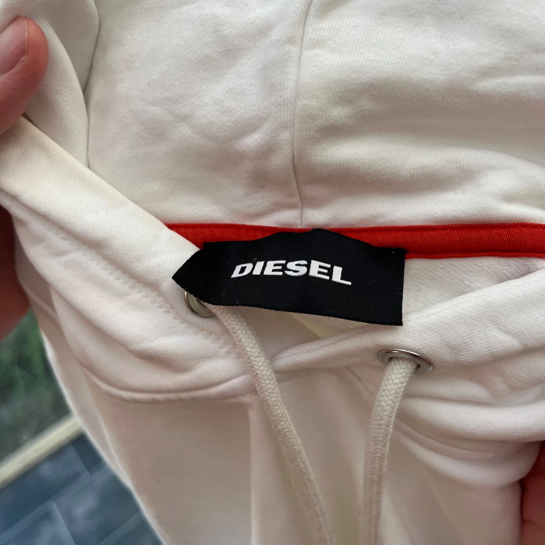 Vit hoodie från Diesel med brodyr - 3