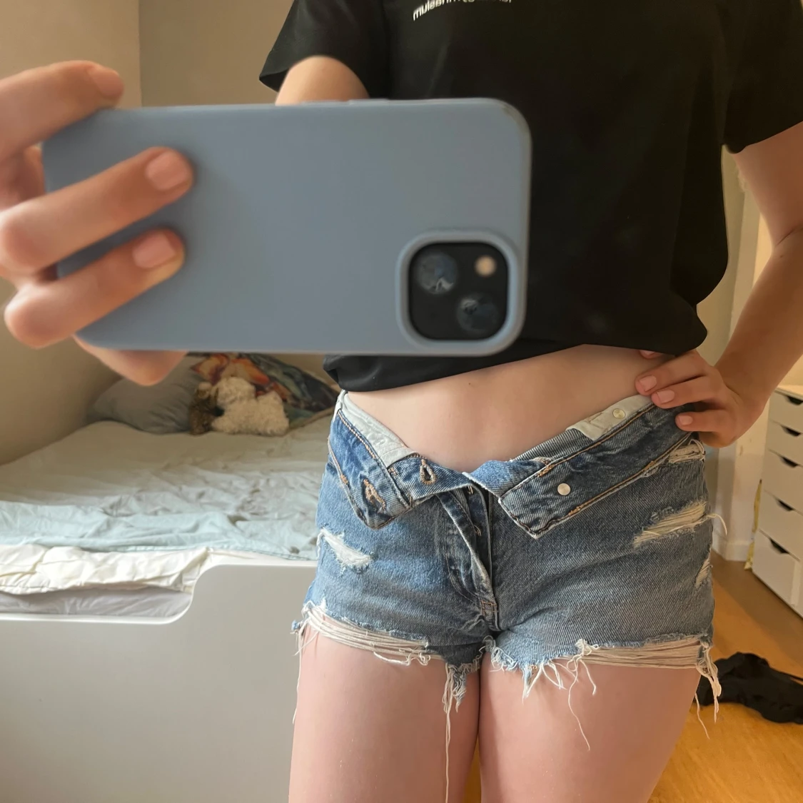 Blå jeansshorts från Zara
