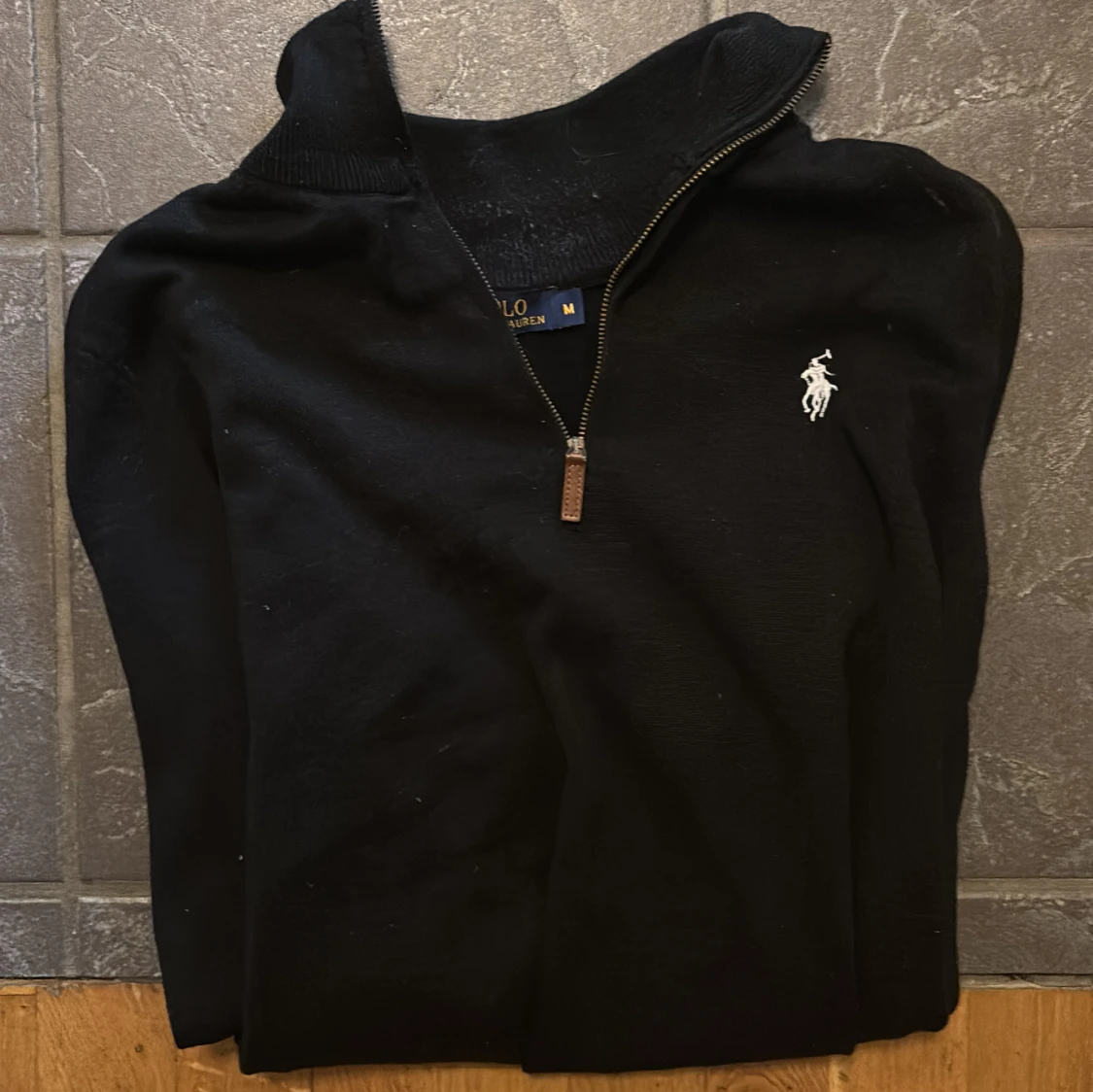 Svart half zip tröja Polo Ralph Lauren