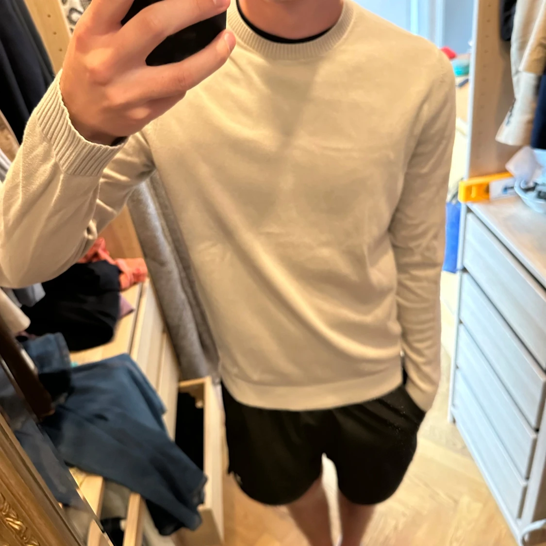 Beige stickad tröja Massimo Dutti - 1