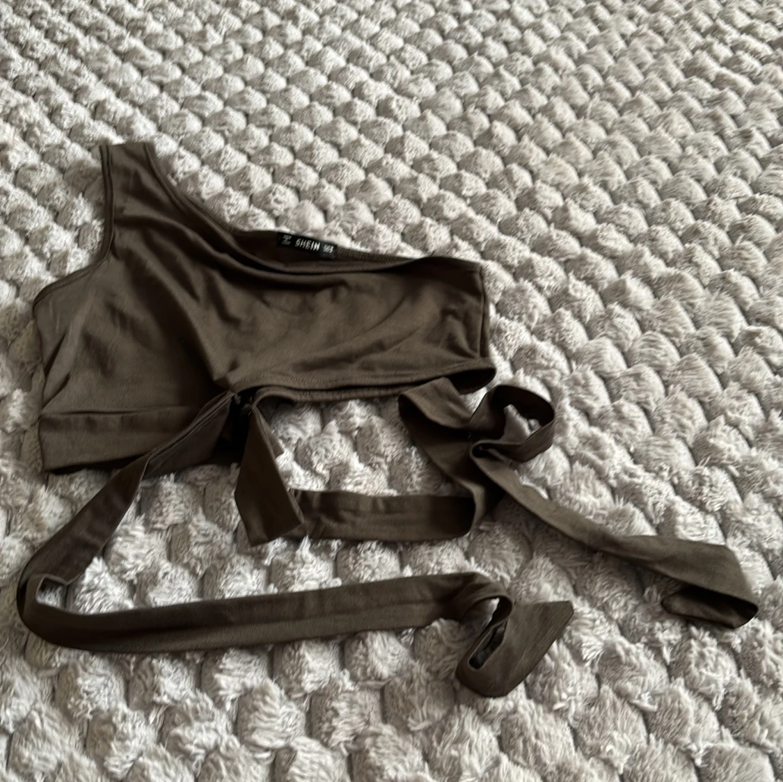 Grön one shoulder topp från SHEIN - 2