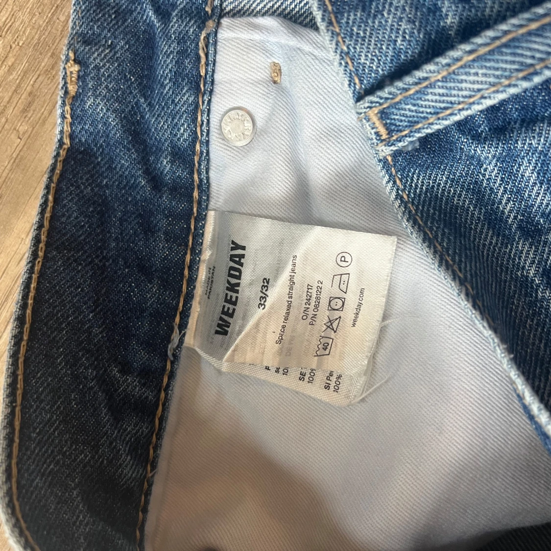 Blå Weekday Space jeans straight fit - 3