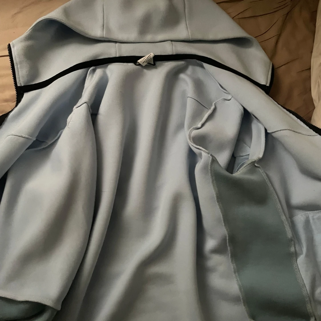 Ljusblå Nike hoodiejacka med dragkedja - 1