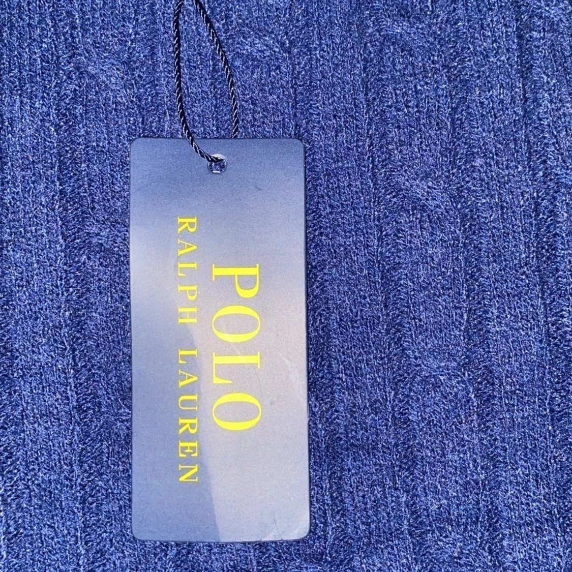 Blå stickad tröja från Polo Ralph Lauren - 2