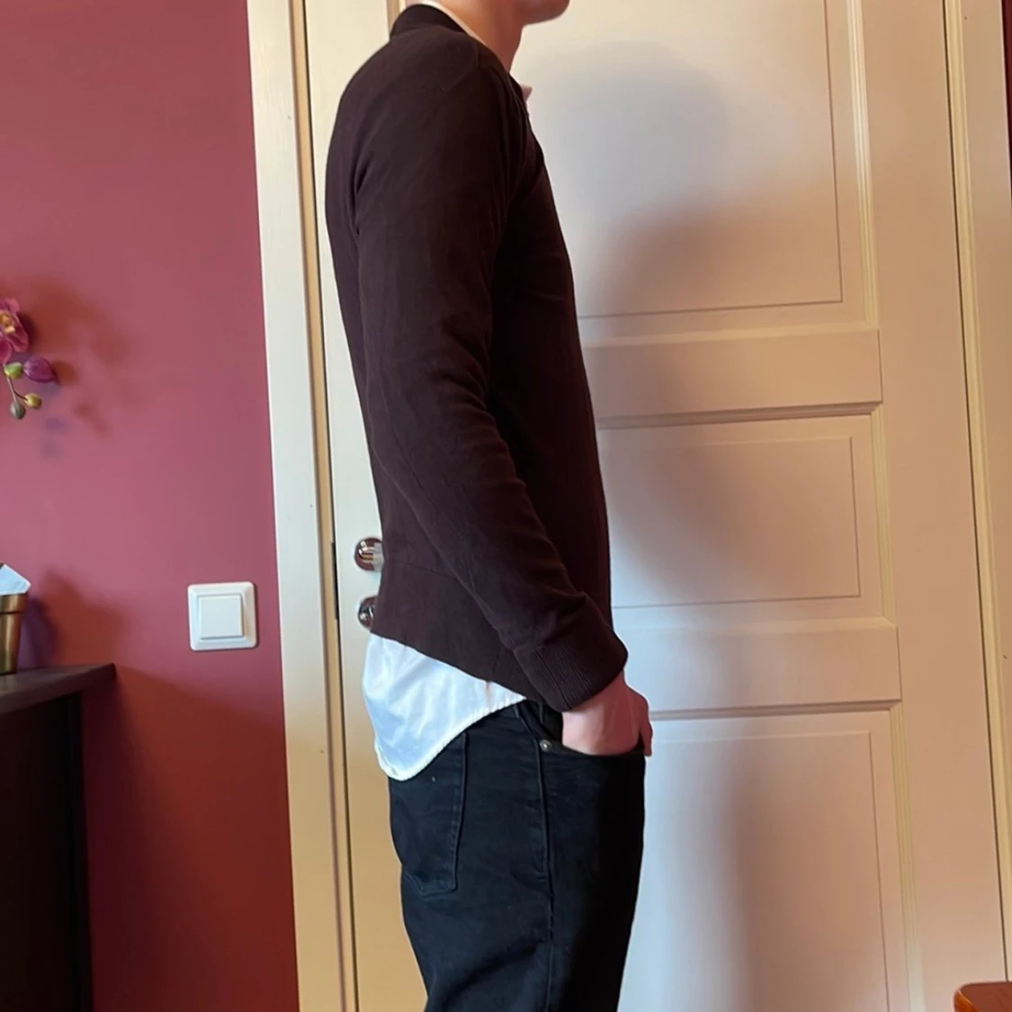 Brun långärmad tröja - 1