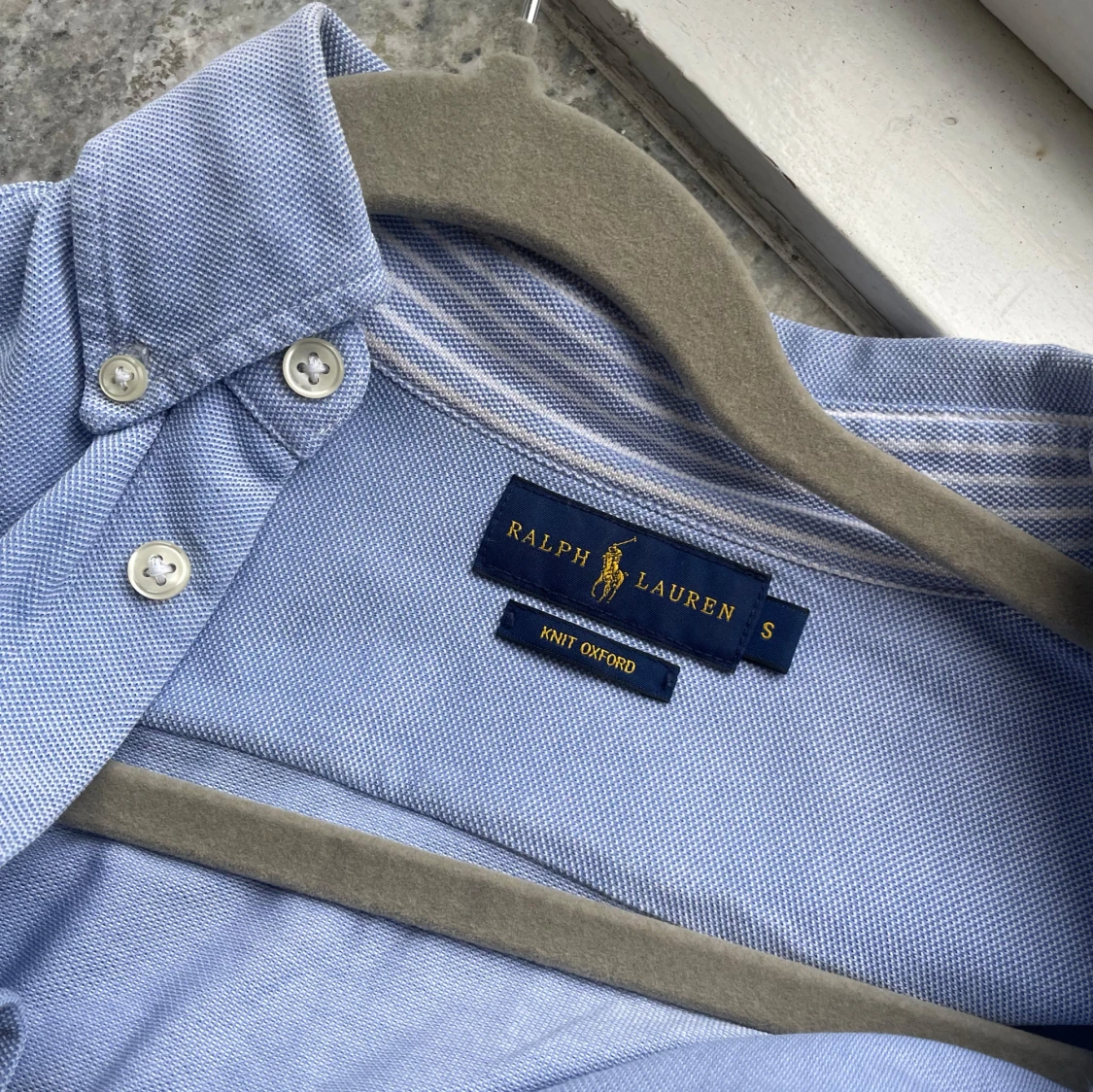 Blå slim fit oxfordskjorta från Ralph Lauren - 2