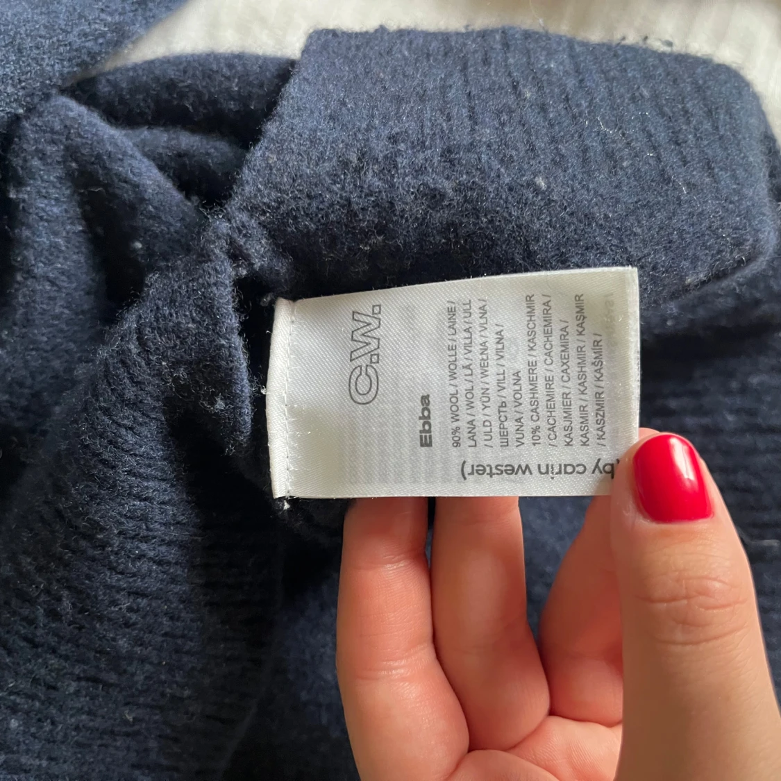 Mörkblå stickad tröja från C.W. - 3