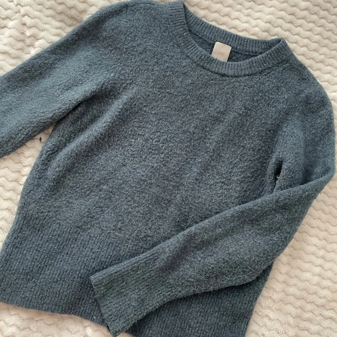 Grön/Grå stickad tröja från H&M - 1