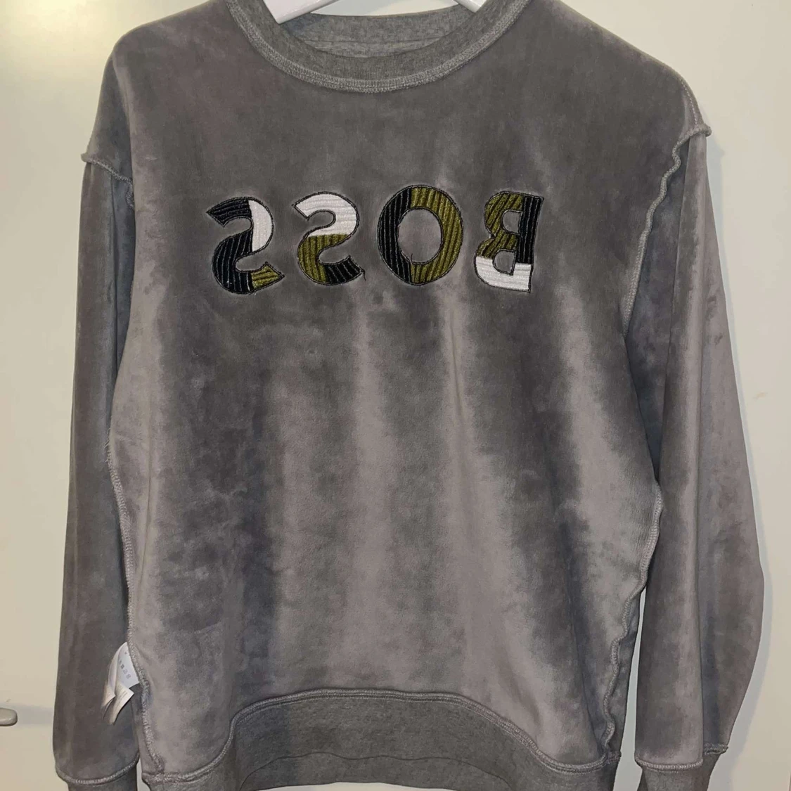 Grå BOSS sweatshirt i bomull - 2