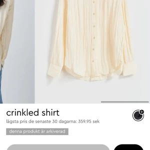 Obs !! Söker !! Beige crinklad skjorta med knappar - Söker denna blus / skjorta i storlek XL 
