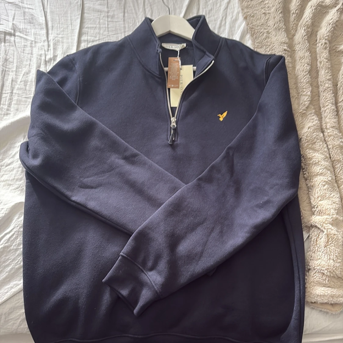 Mörkblå half zip tröja från Pier One - 1