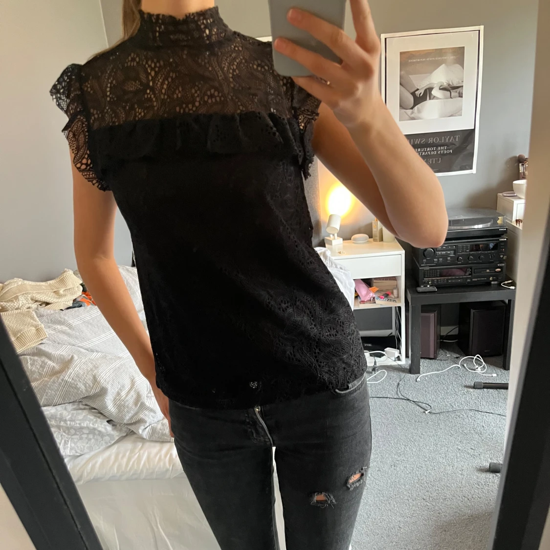 Svart spetsblus - 1