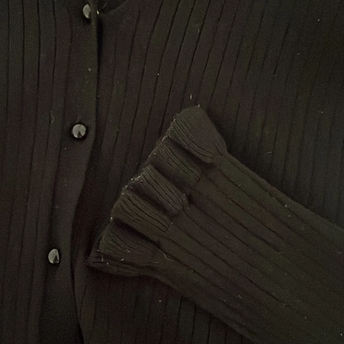 Svart ribbad kofta från H&M - 2