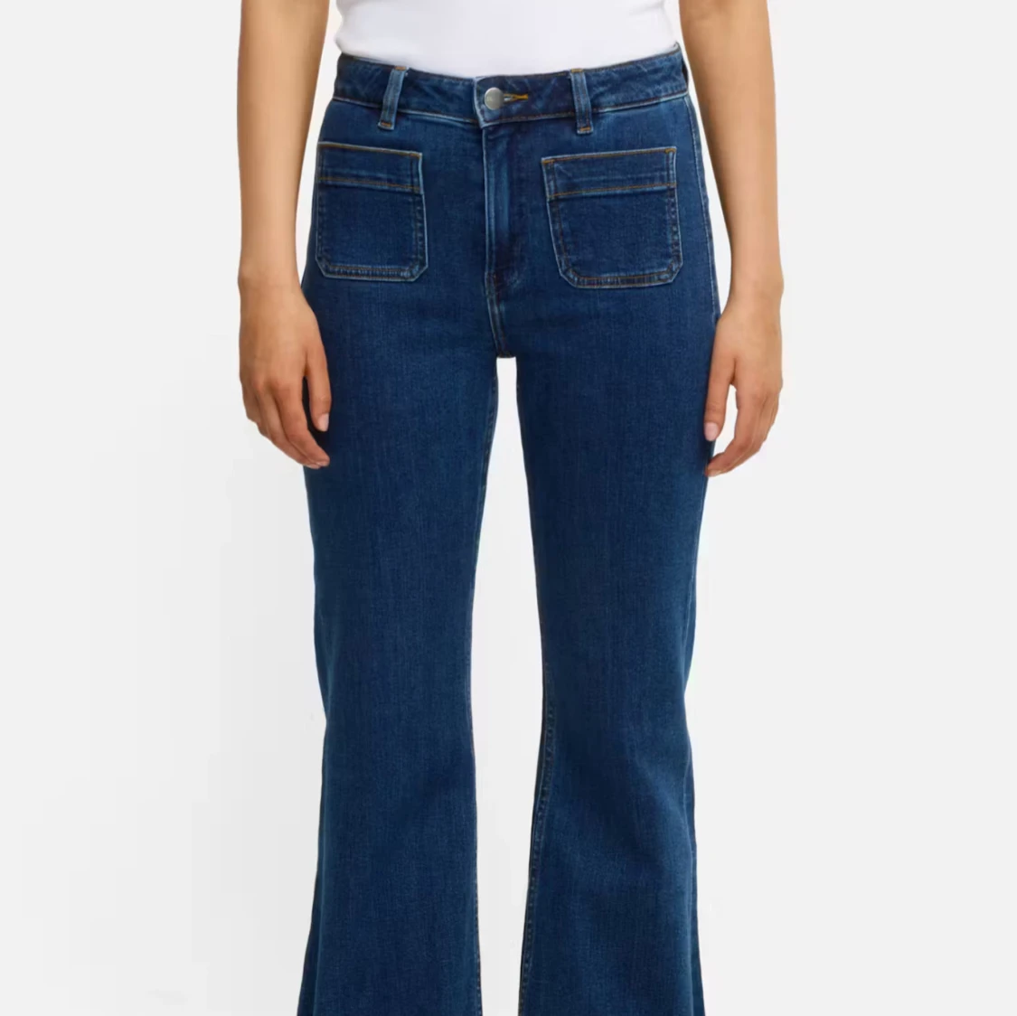 Blå bootcut jeans - 3