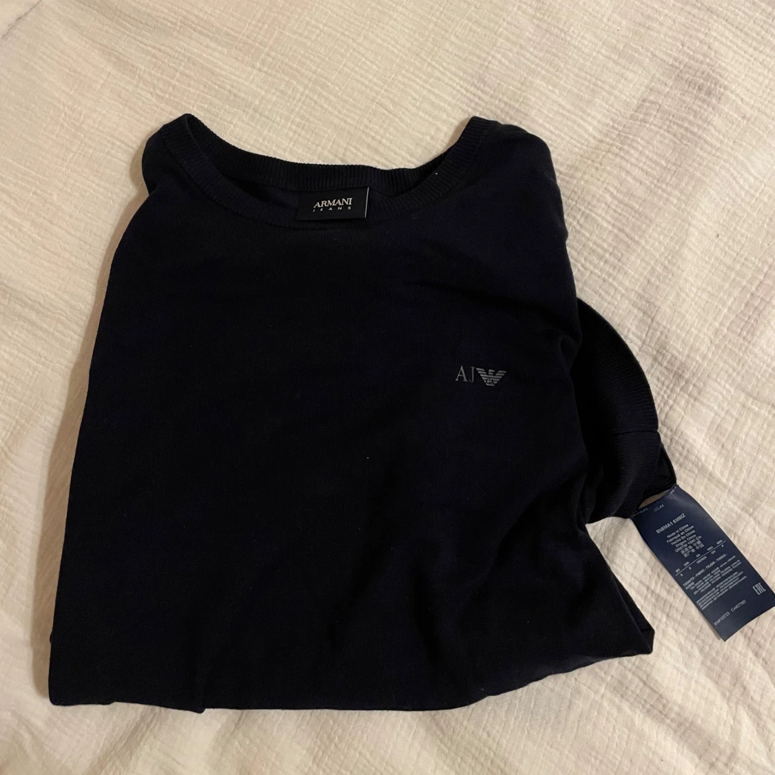 Marinblå långärmad tröja från Armani - 2