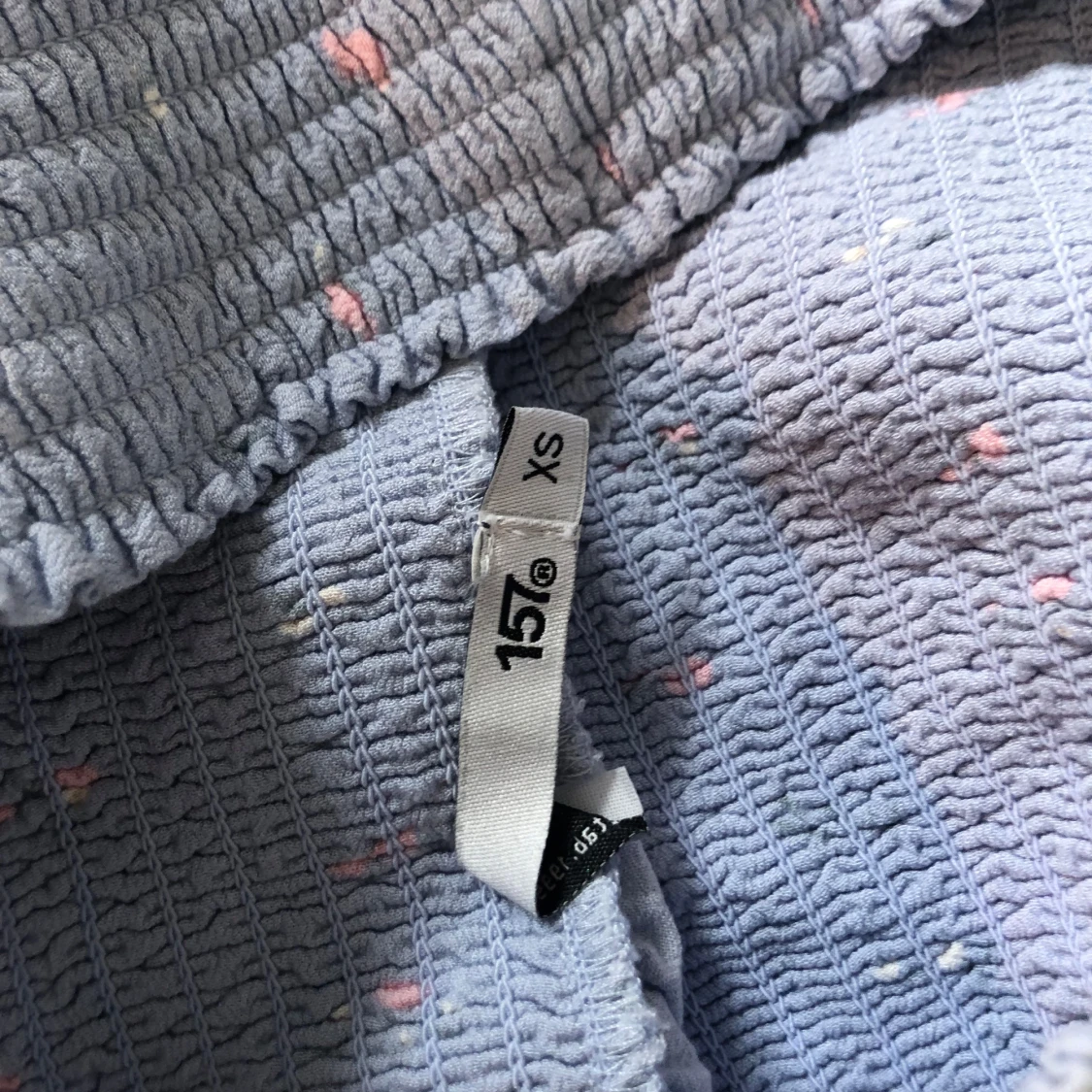 Ljusblå kort volangkjol - 1