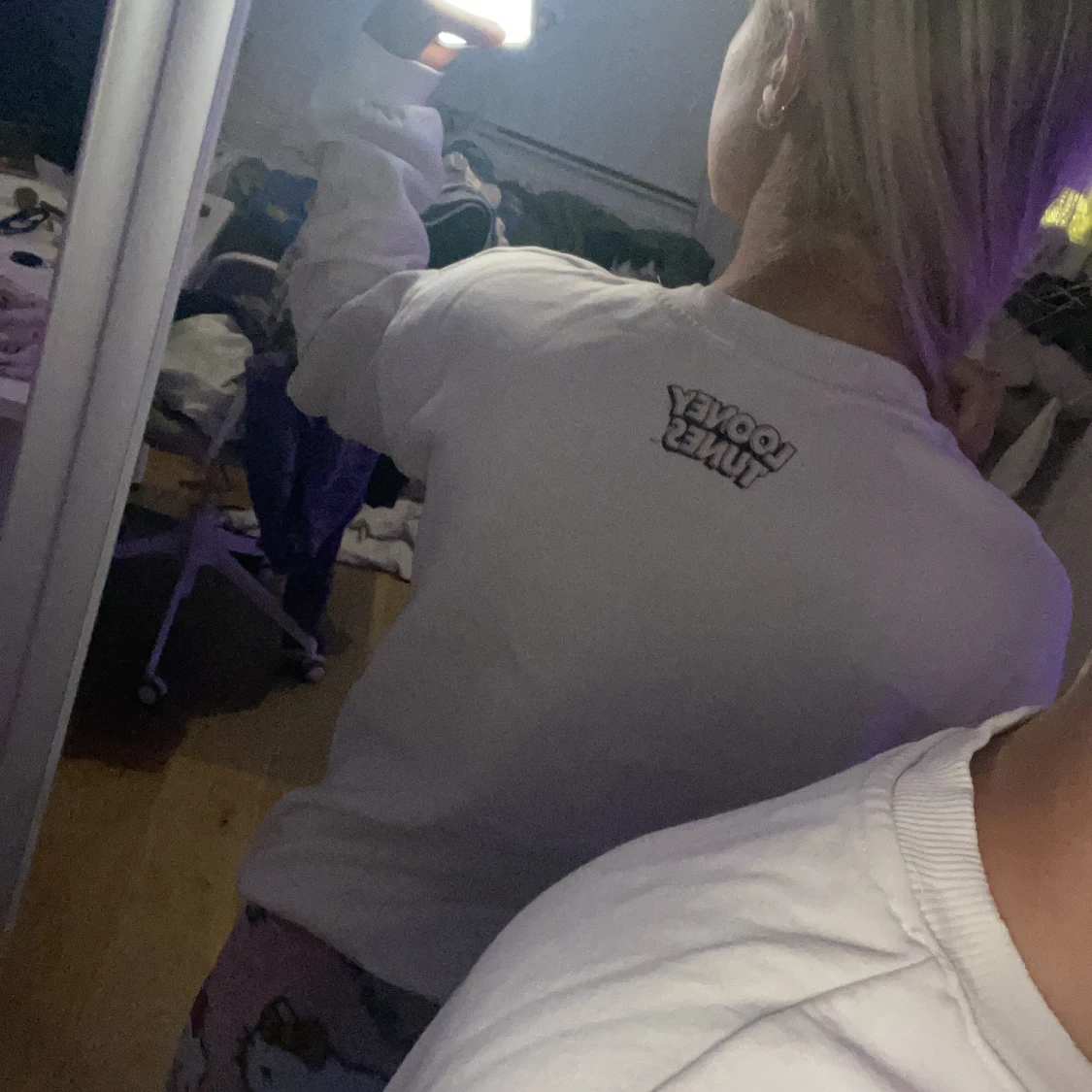 Vit Looney Tunes tröja från H&M - 1