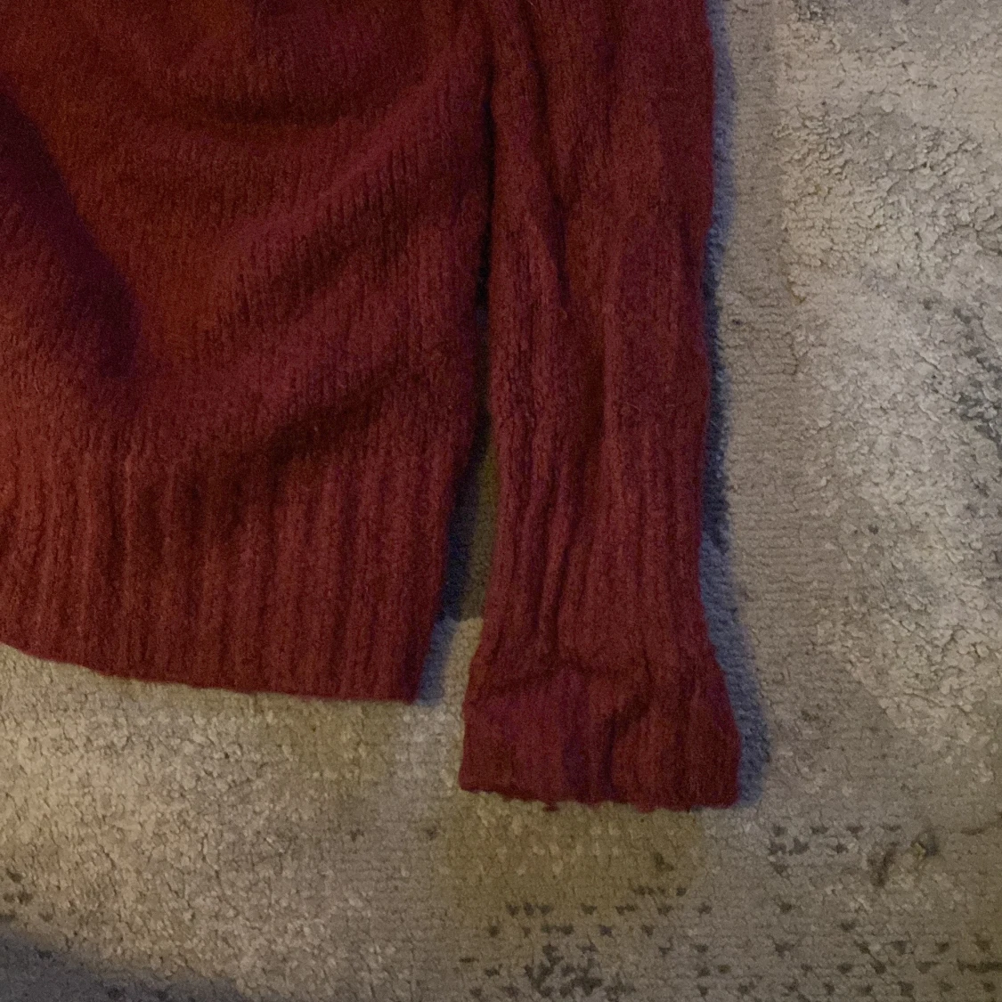 Röd stickad polotröja - 3