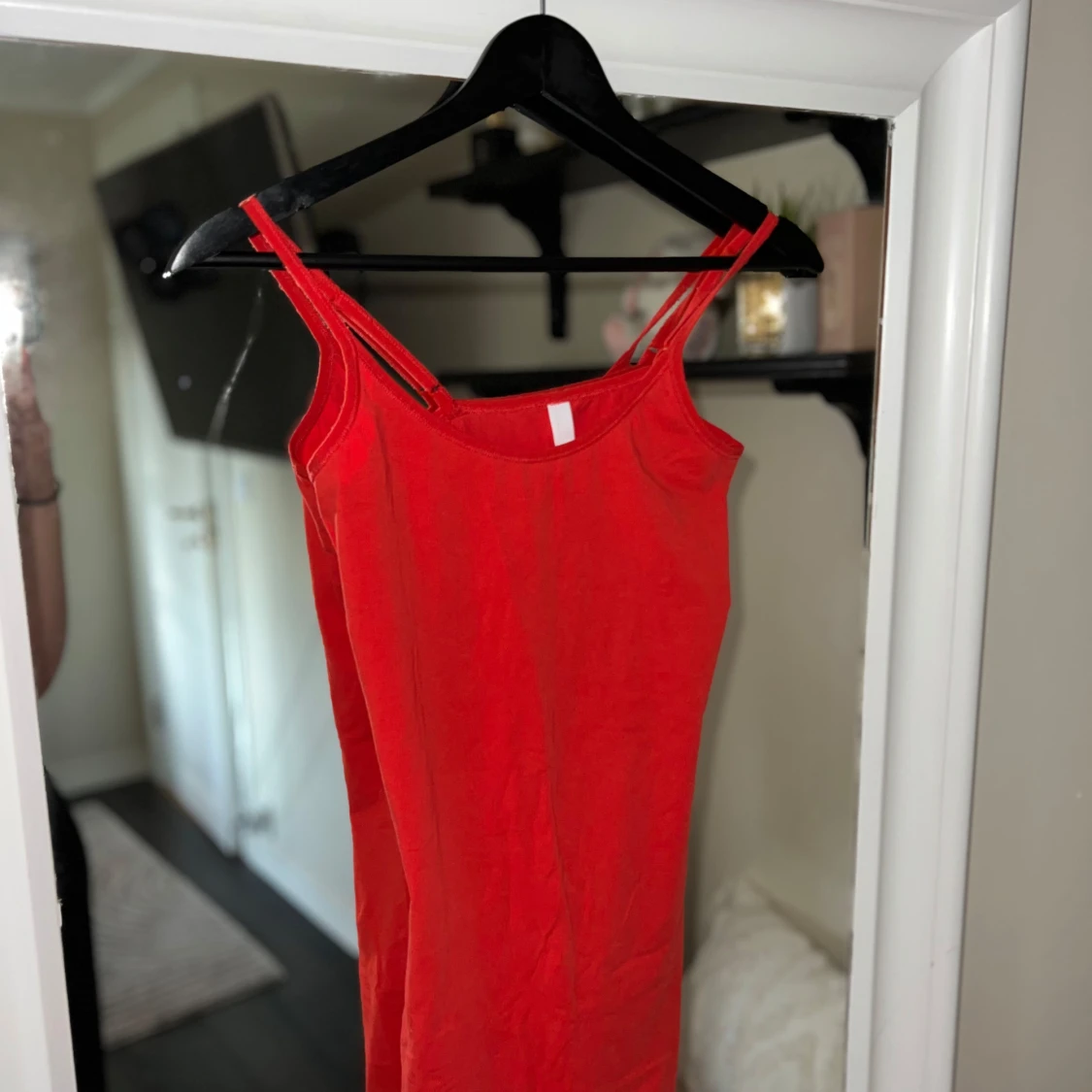 Röd croppad linnetopp - 1