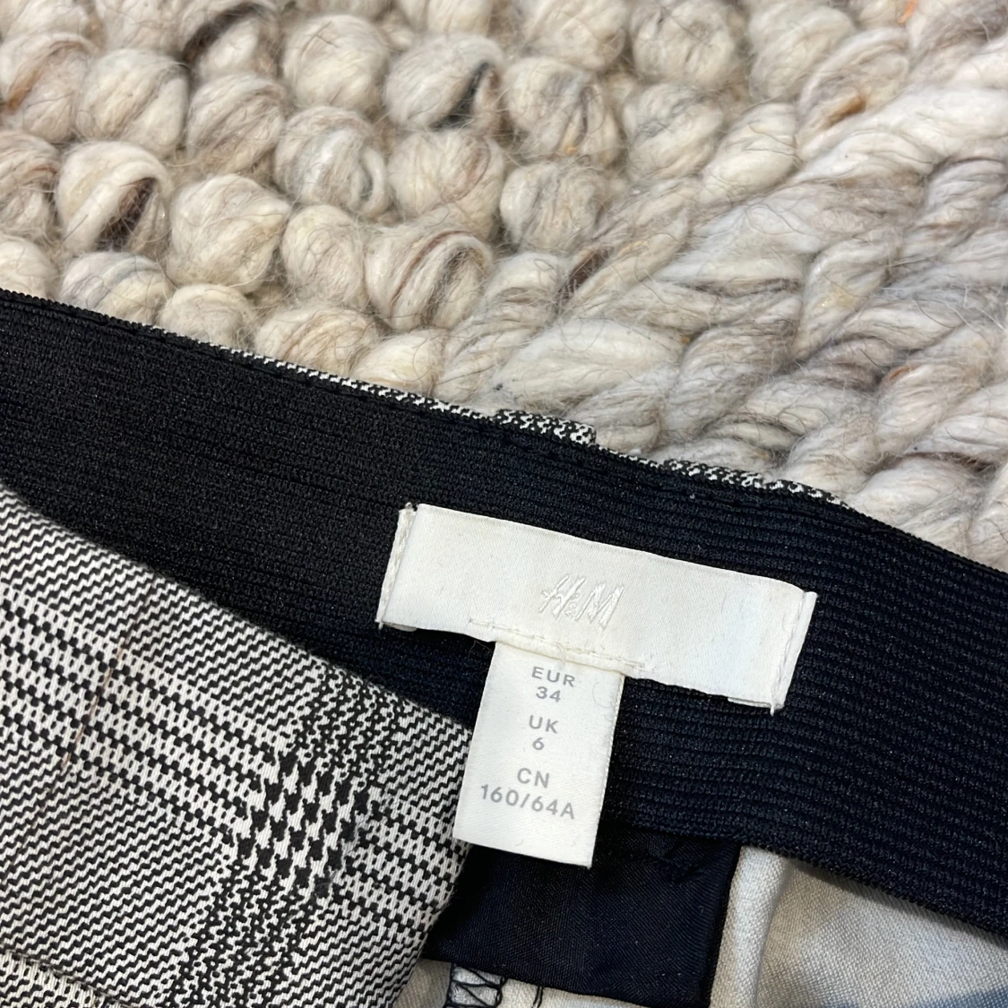 Rutig kostymbyxa från H&M, grå - 2