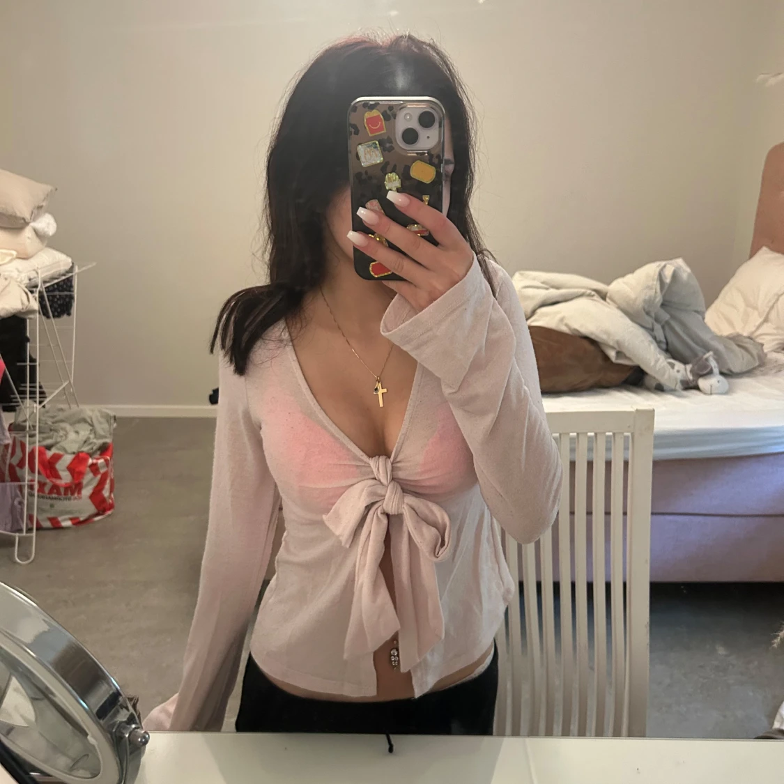 Ljusrosa knytröja från Gina Tricot