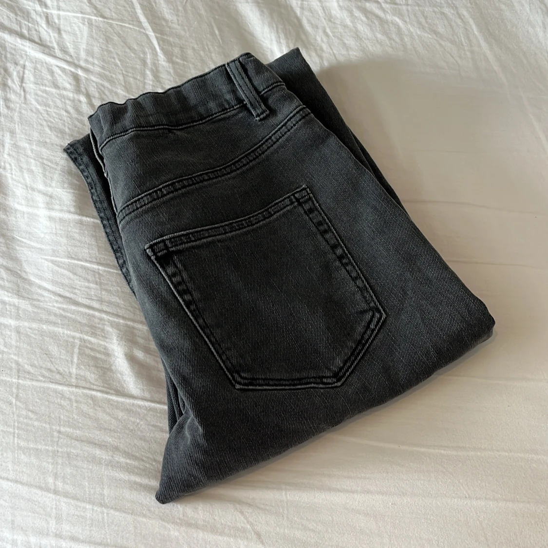 Svarta wide jeans från Lindex, strl 164