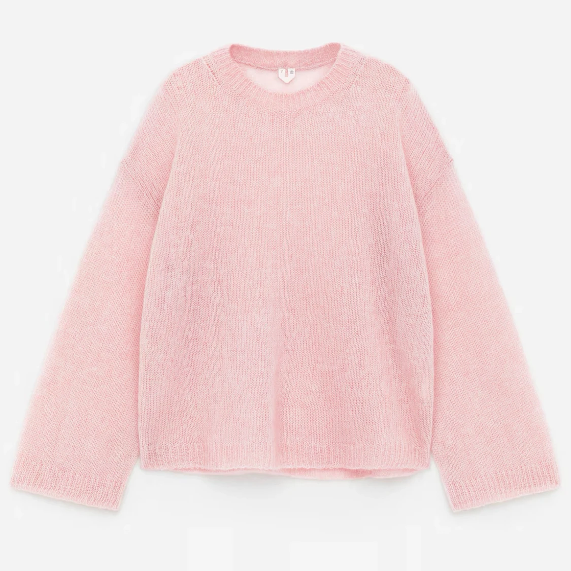 Ljusrosa tröja i ull och mohair