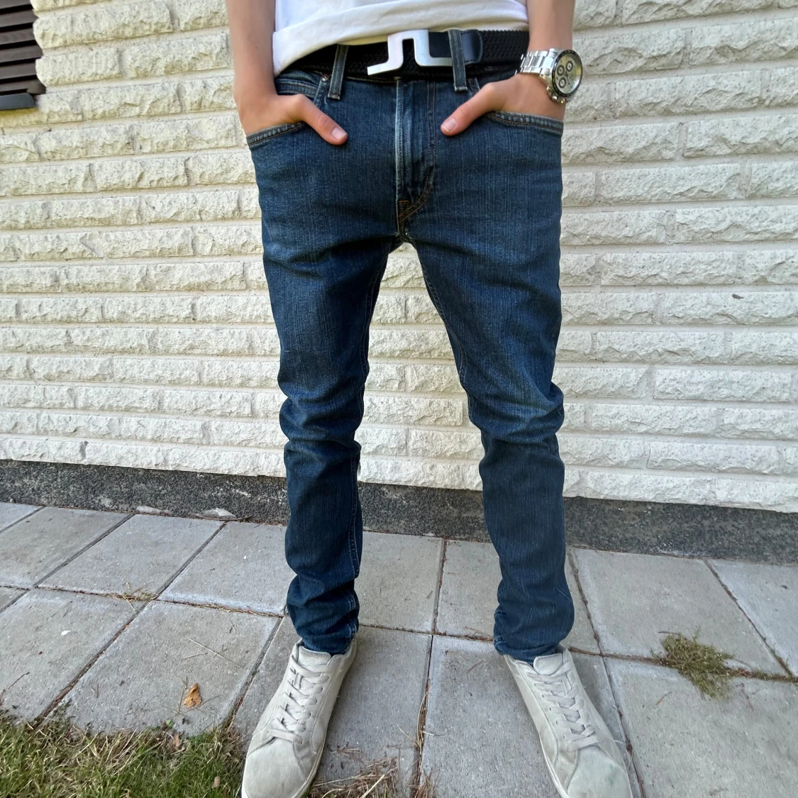 Mörkblå jeans från Lee Storlek 30/32