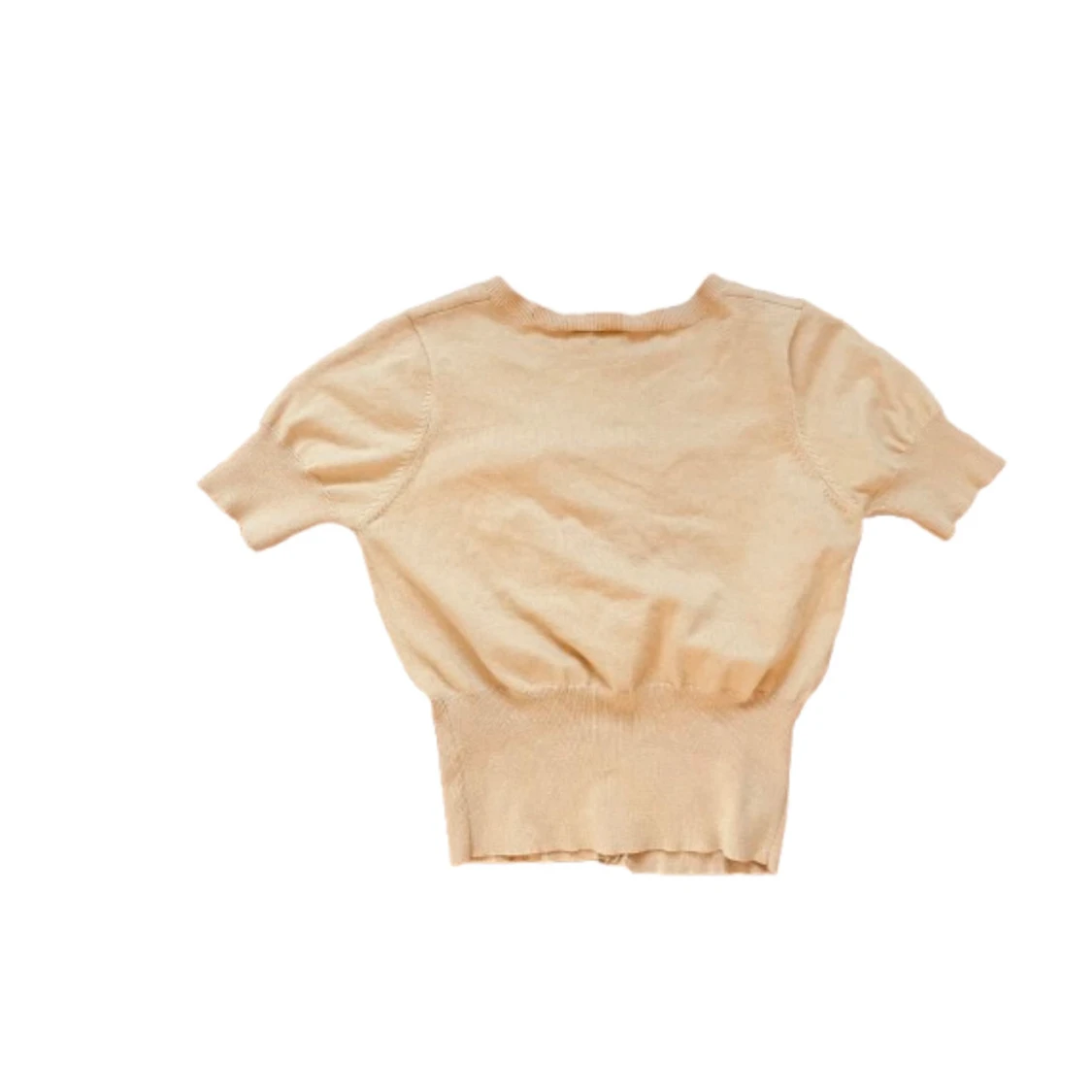 Gul kortärmad kofta med knappar - 1