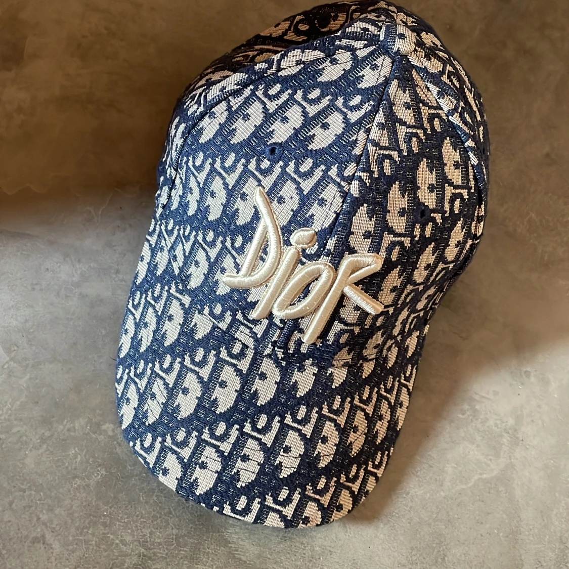 Dior keps i blått monogram - 1